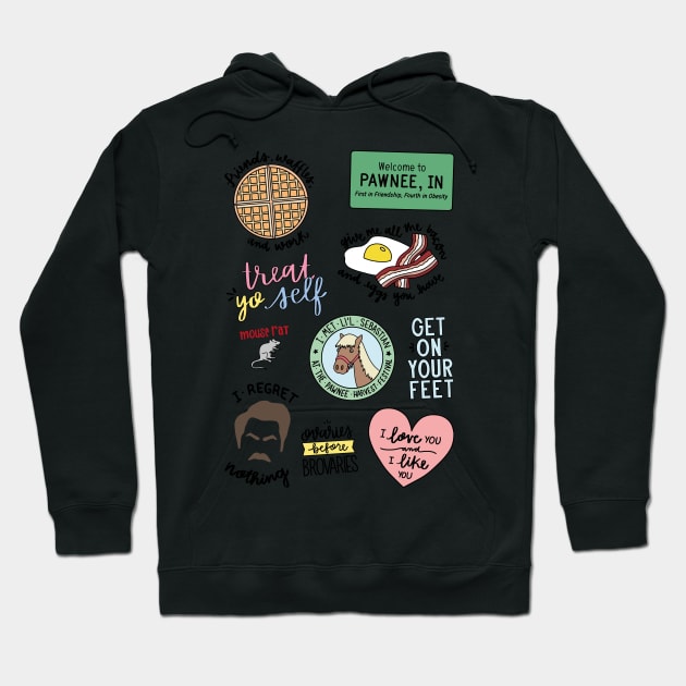 Parks and Recreation TV Show Art Hoodie by lettersofjoy